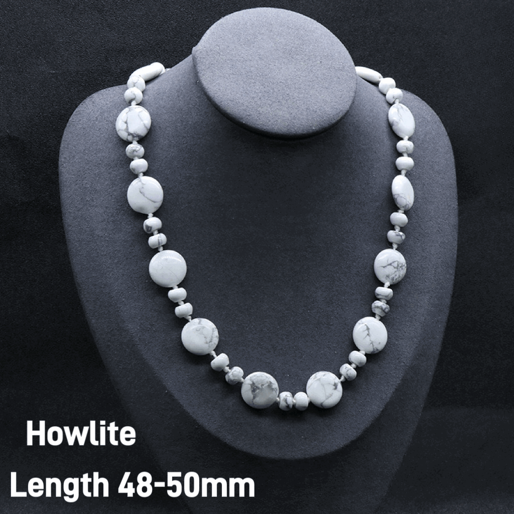 Crystal Flat Bead Necklace