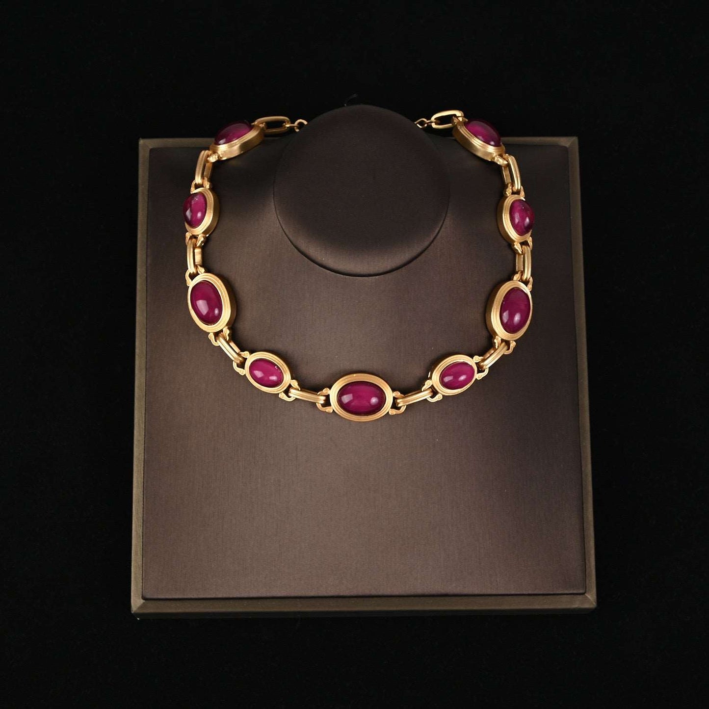 Ruby Radiance Enamel Jewelry Set