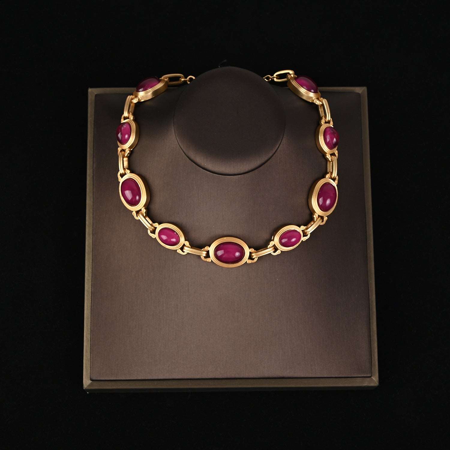 Ruby Radiance Enamel Jewelry Set