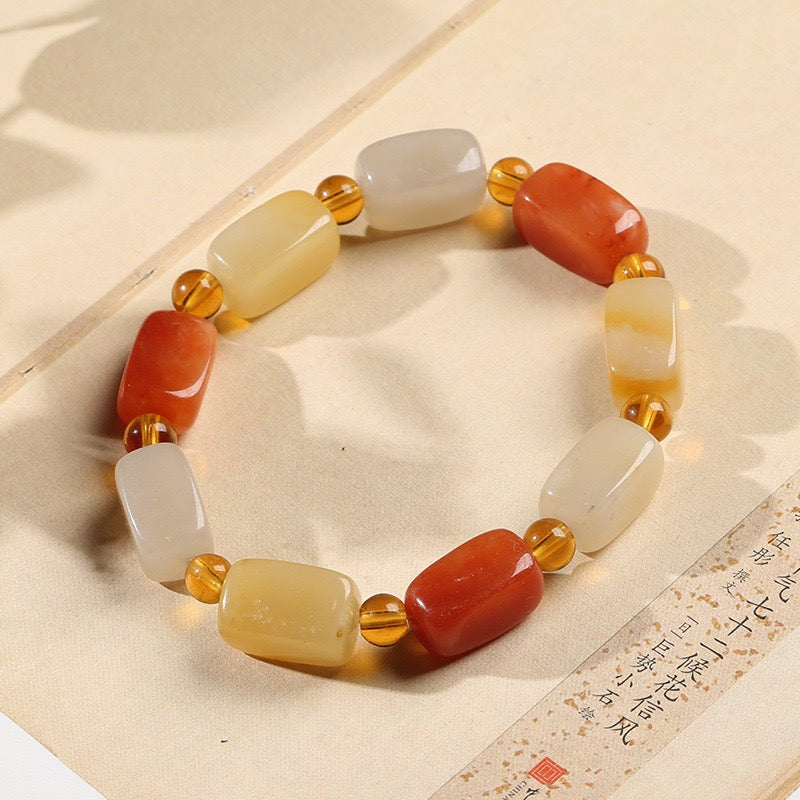 Gold Silk Jade Bracelet