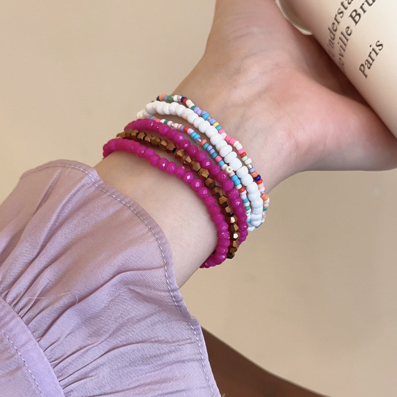 Handmade colourful Stacked bracelets