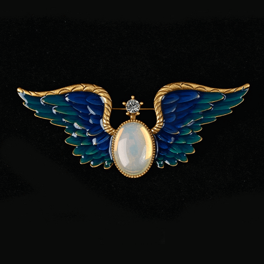 Celestial Wings Brooch & Earrings Set