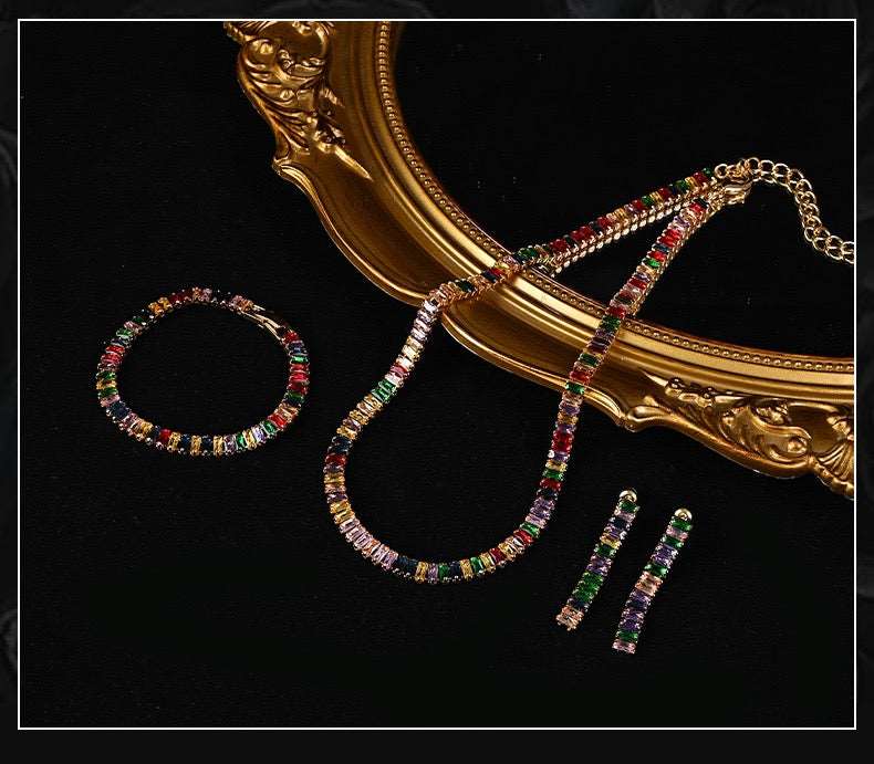 Multicolor Zircon Jewelry Set