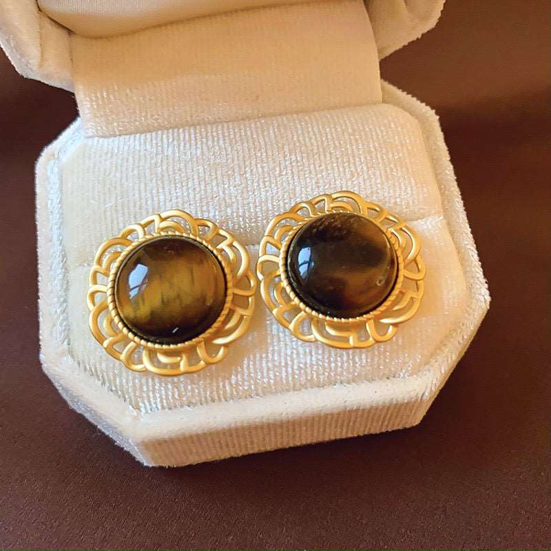 Tiger Eye Studs