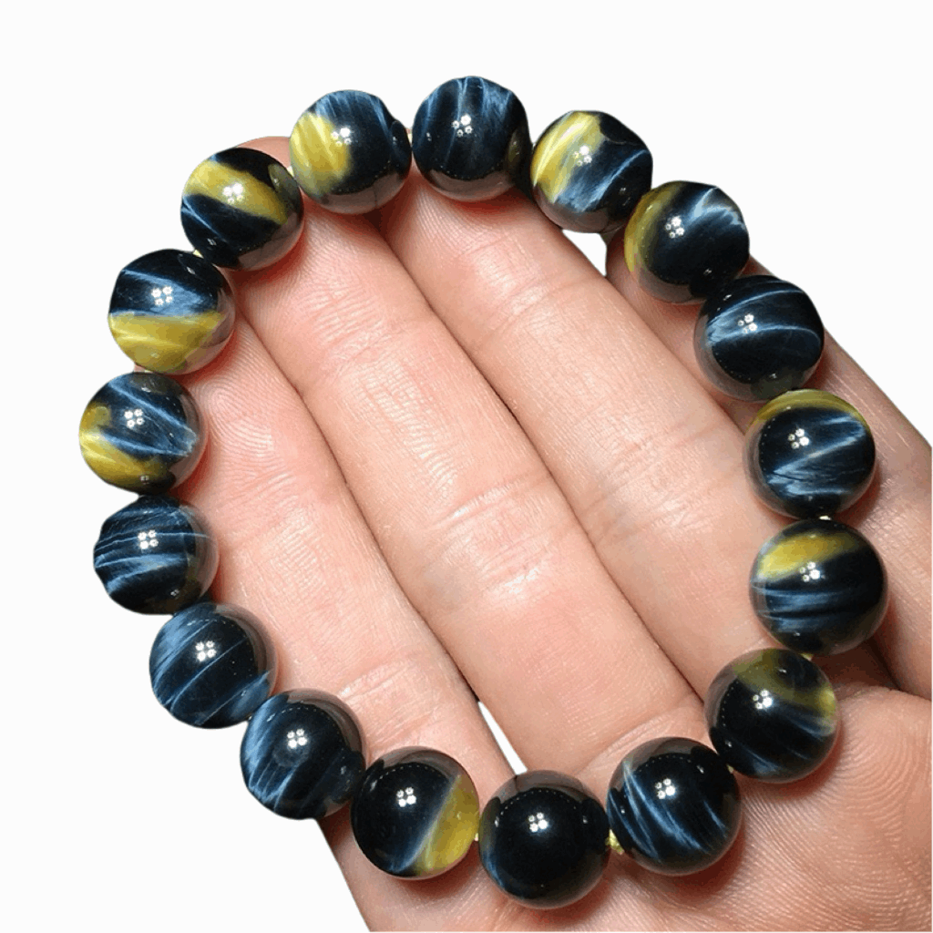 Golden Blue Tiger Eye Stone Bracelet