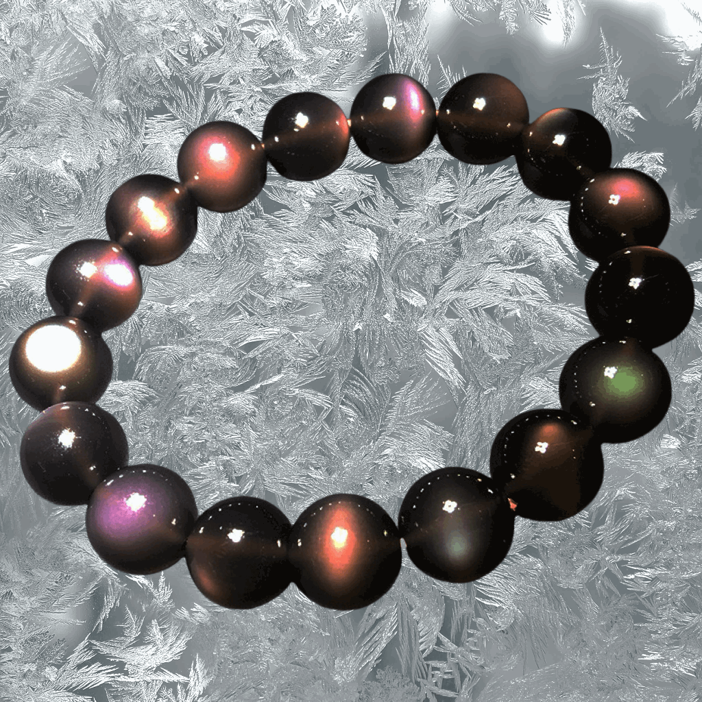 rainbow obsidian bracelet