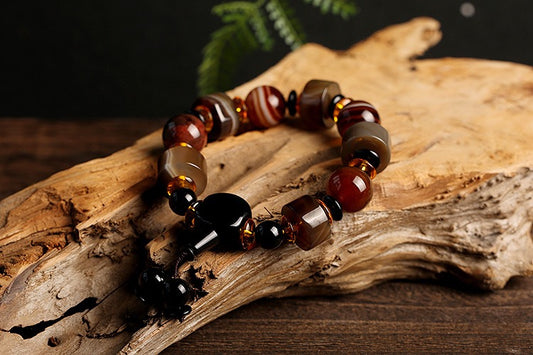 Vintage agate stone bracelet