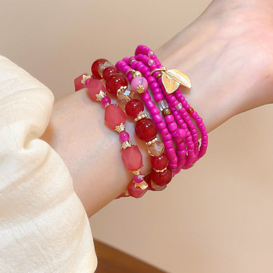 Nature Charm Multilayer Beaded Bracelet