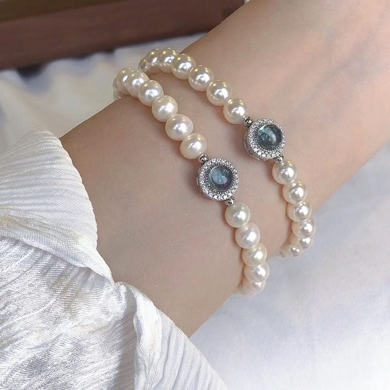 Pearl Aquamarine Bracelet