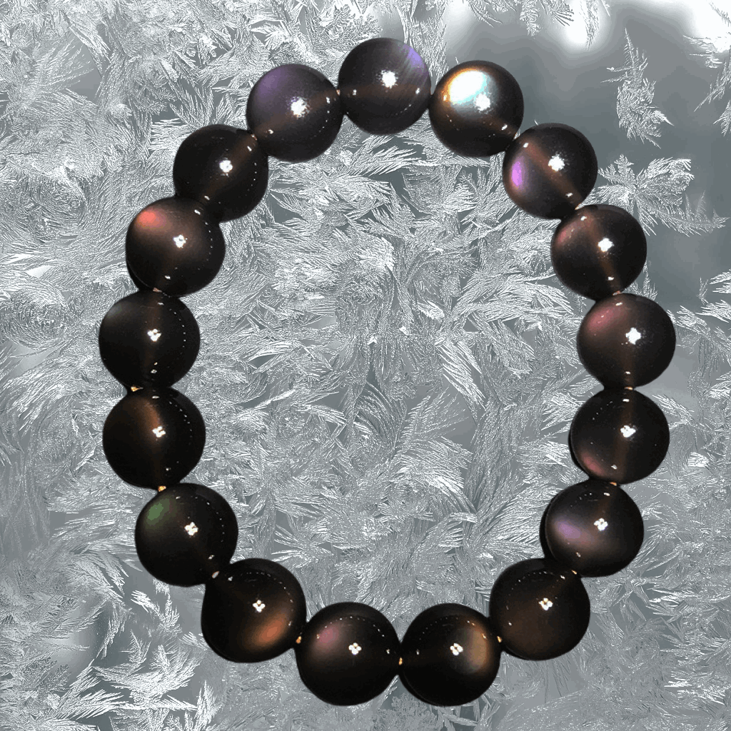 rainbow obsidian bracelet