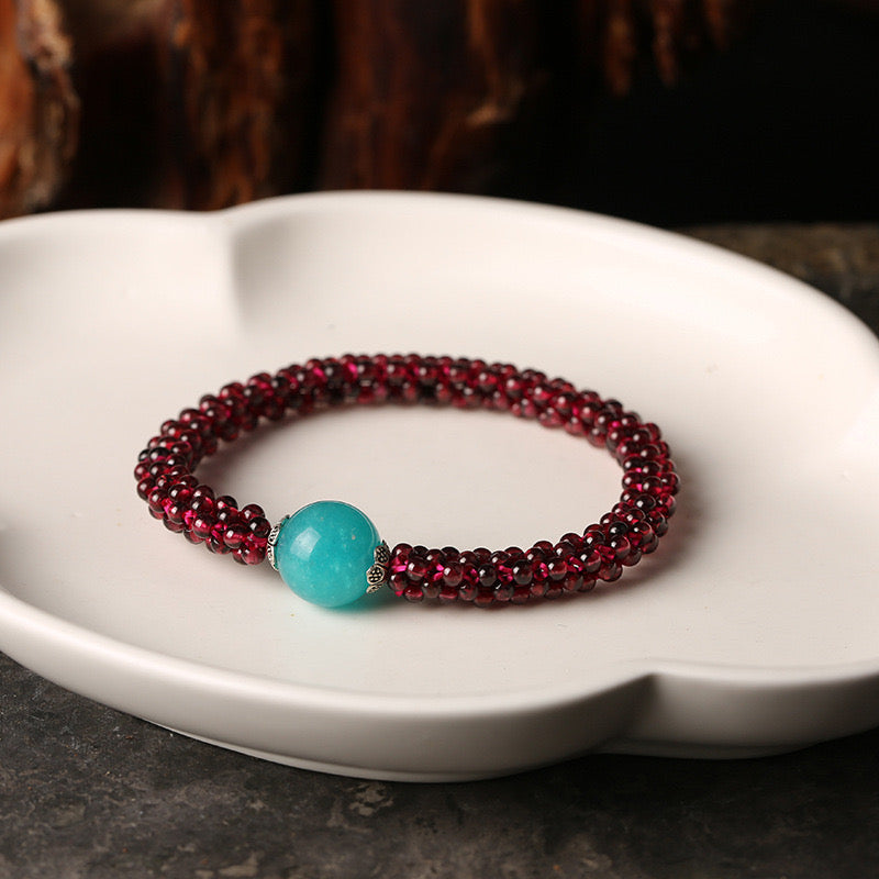 Garnet Design Bracelet