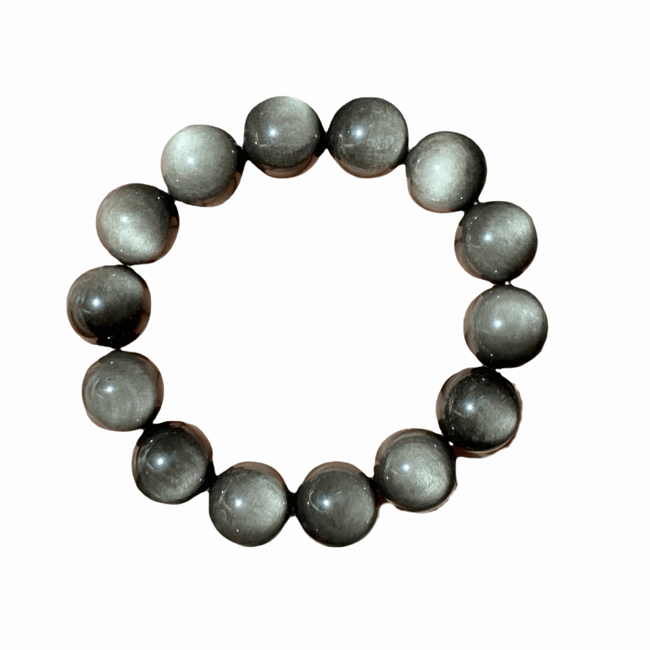 Sliver obsidian bracelet