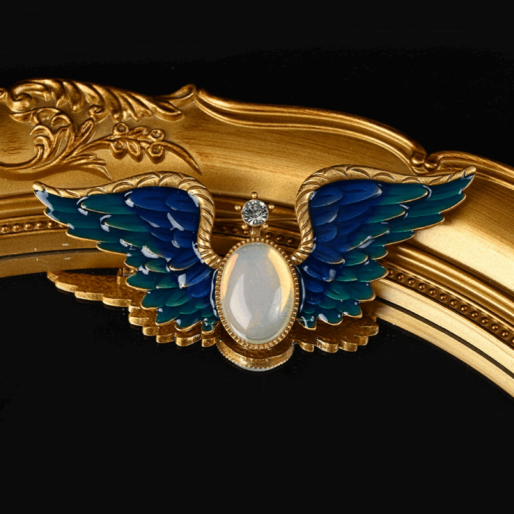 Celestial Wings Brooch & Earrings Set