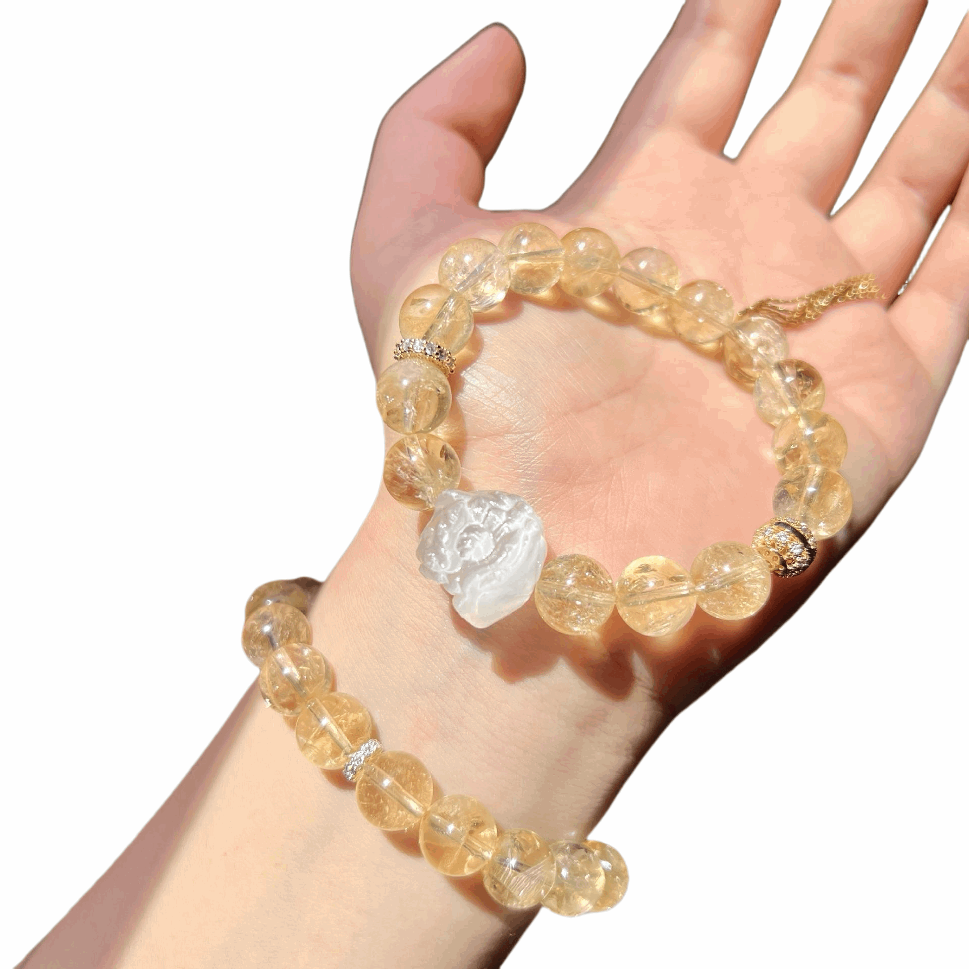 Yellow Azeztulite Crystal Bracelet