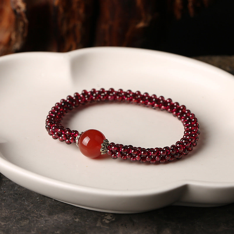 Garnet Design Bracelet