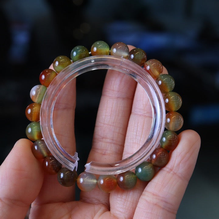 Seven-color agate bracelet