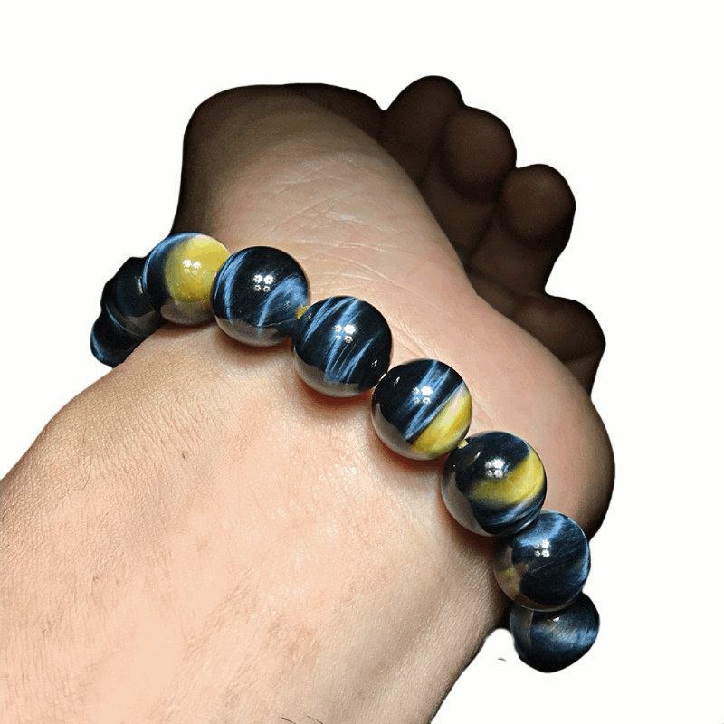 Golden Blue Tiger Eye Stone Bracelet