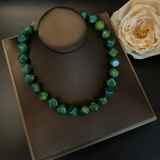 Emerald Serenity Necklace & Bracelet Set