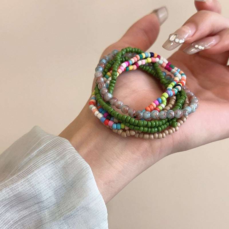 Handmade colourful Stacked bracelets