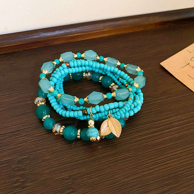 Nature Charm Multilayer Beaded Bracelet