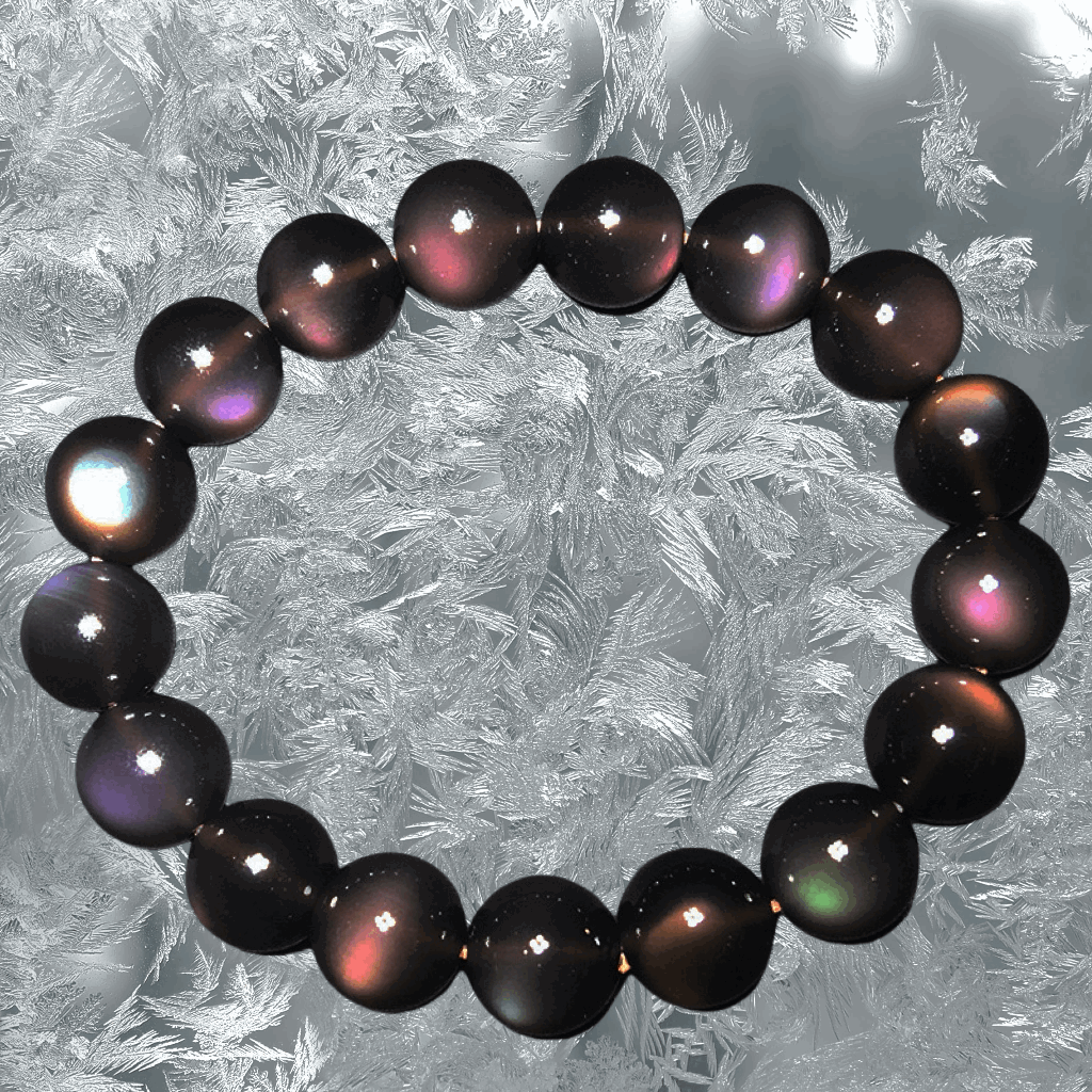 rainbow obsidian bracelet