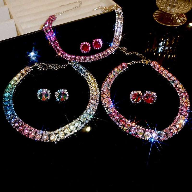 Colorful Zircon Jewelry Set