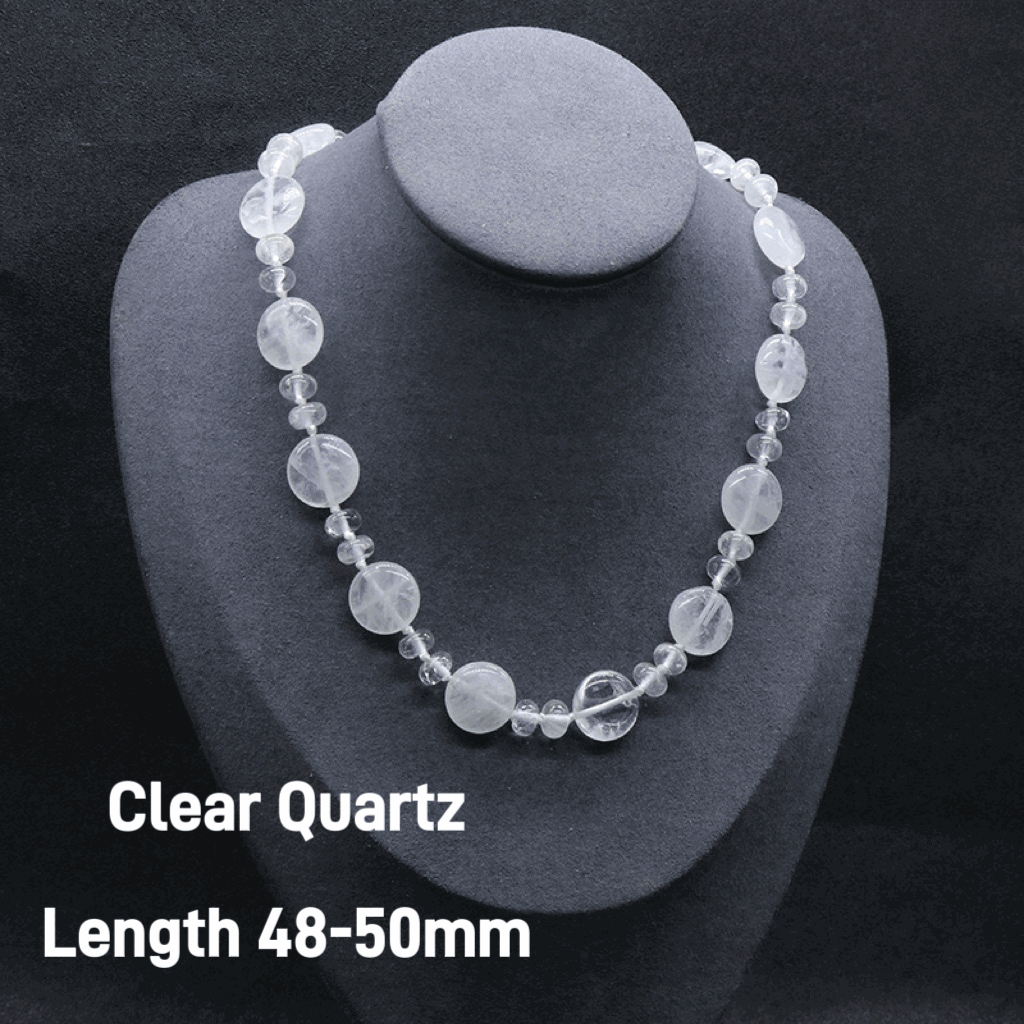 Crystal Flat Bead Necklace