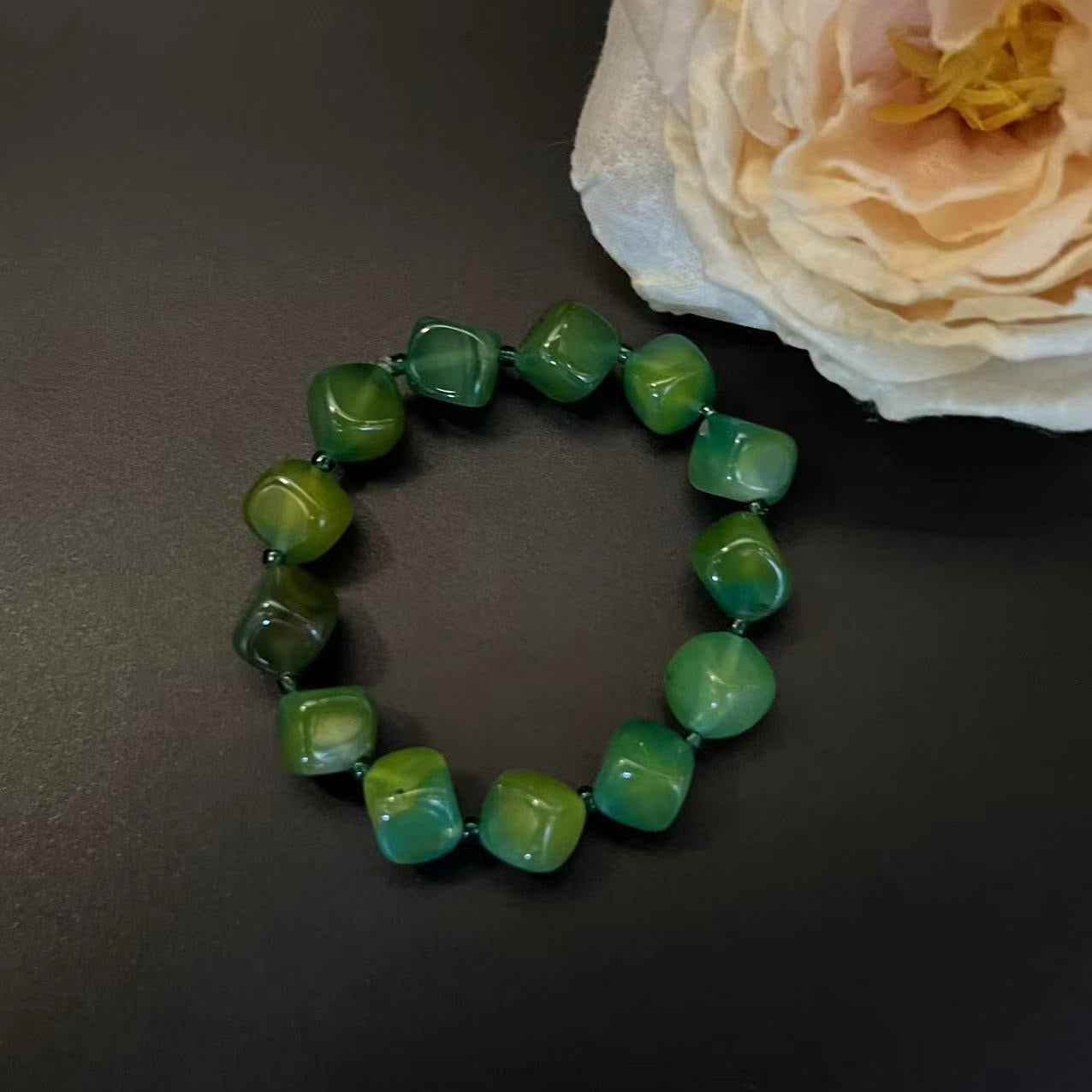 Emerald Serenity Necklace & Bracelet Set