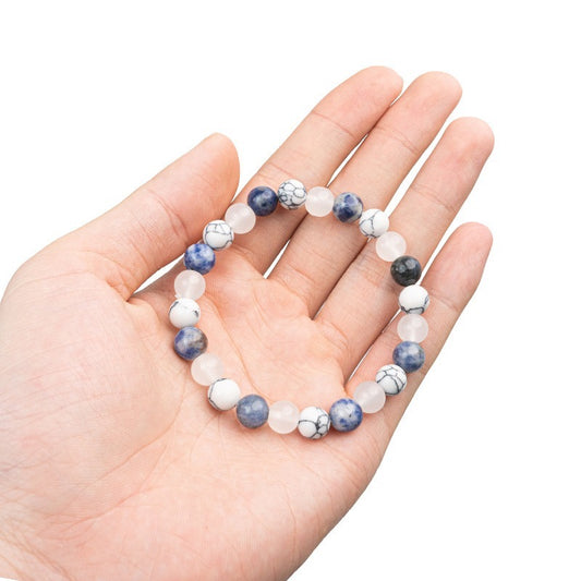 Sodalite&white jade bracelet